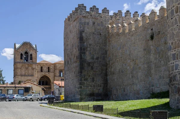 Середньовічних міських стін Авіла, Іспанія — стокове фото
