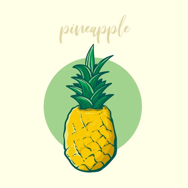 Bosquejo Piña Puede Utilizar Para Logotipos Iconos Menú Símbolos Etc — Vector de stock