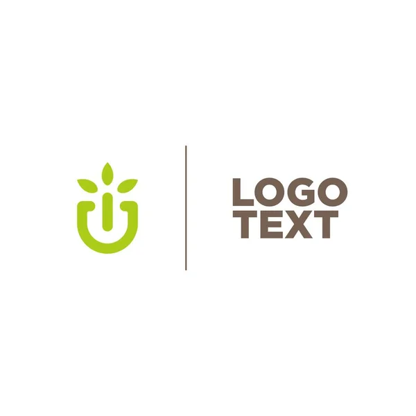 Logotipo plantas folhas verdes Ilustração De Bancos De Imagens