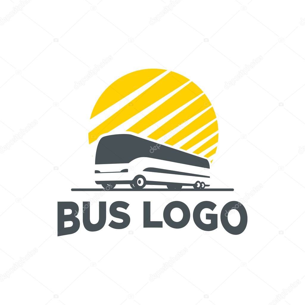 Logo bus silhouette, can be used for logos, icons or symbols, etc.