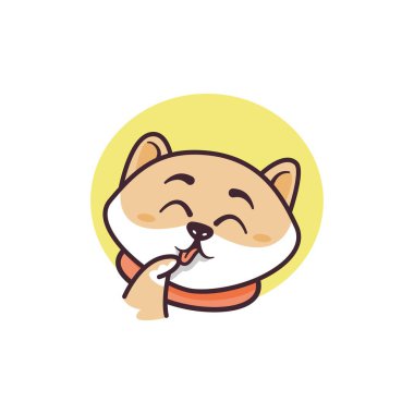 Mutlu kedi maskotu çizimi