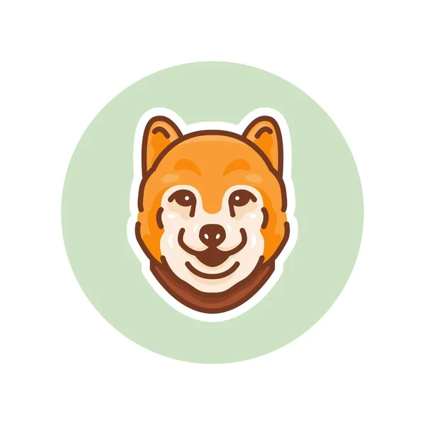 Shiba Inu Dog Mascot Illustration — Stock Vector