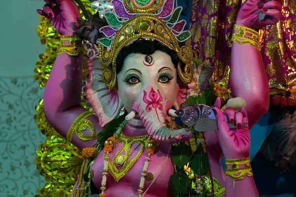 Señor Ganesha Cara Escultura — Foto de Stock