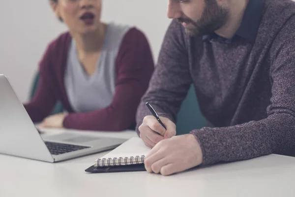 Colleagues Working Together Office — Stock Photo, Image