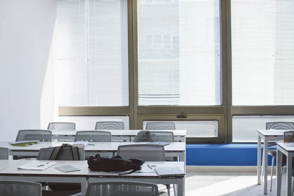 Meubles Dans Salle Classe Vide Lycée — Photo