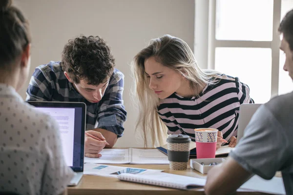 College Students Study Together Royalty Free Stock Images