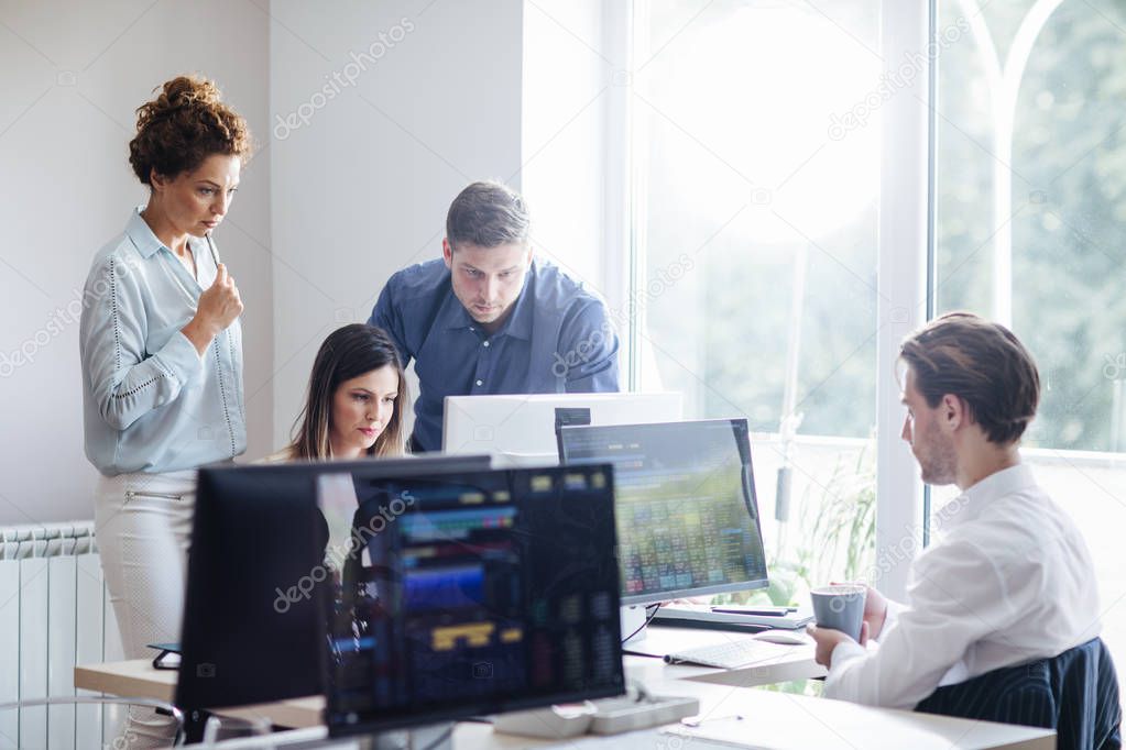 Business People Working in an Office