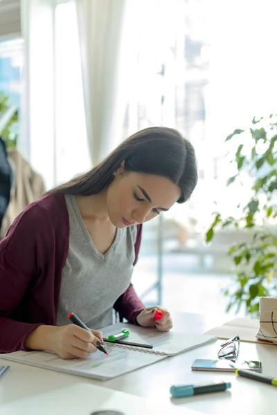 学习一个女孩 Stockbild