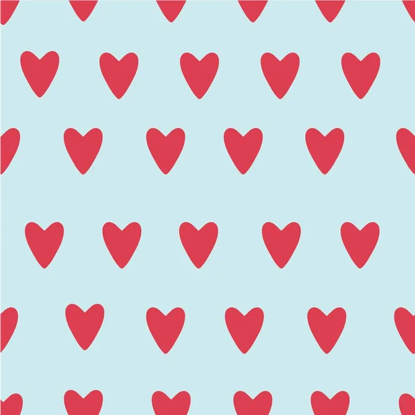 Handgeschilderde Vector Hart Patroon Voor Valentijnsdag Romantische Blauw Roze Hart — Stockvector