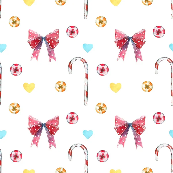 Röd Snurra Lollipop sucker Stick sömlösa mönster — Stockfoto