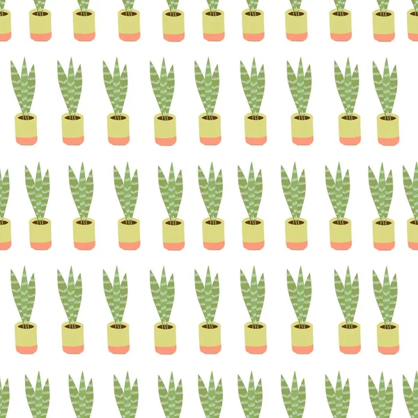 Trädgårdsskötsel Hemväxter i keramik krukor — Stock vektor
