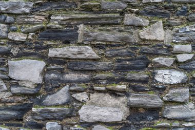 Yüksek kaliteli doku ve arka plan eski rustik taş duvar