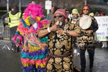 Dublin, İrlanda 17 Mart 2019 St Patrics günü yürüyüşü