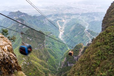 Hareket bulanıklığı, Tianmen Dağı, Zhangjiajie kablo yolu sepeti