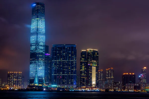Sinfonia de luzes, show de luz e som em Hong Kong — Fotografia de Stock