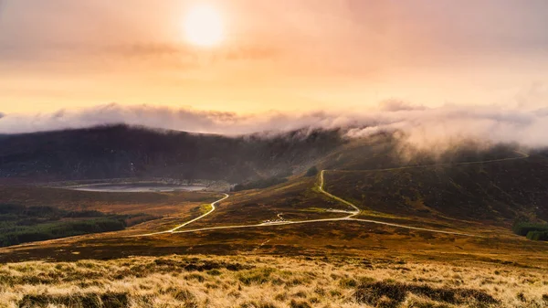 Turlough Hill Elektrik Santrali Nde Güzel Dramatik Bir Gün Batımı — Stok fotoğraf