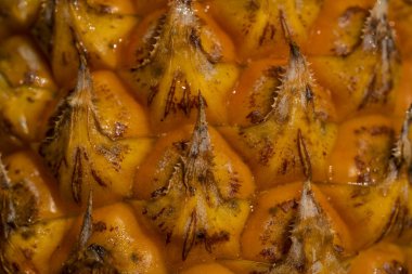 Olgun sarı ananas cilt makro shot