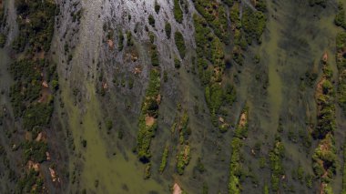 Mekong Nehri doku, hava atış, Si Phan Don, Laos Adaları 
