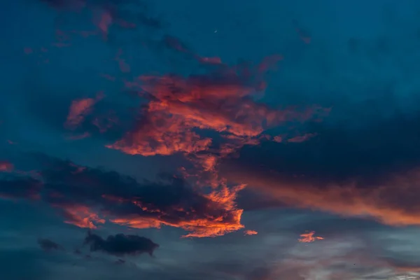 Ciemne Niebo Zachód Słońca Tle — Zdjęcie stockowe