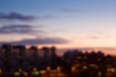 Cityscape, bulanık arka plan fotoğraf bokeh etkisi ile ufuk Üstten Görünüm