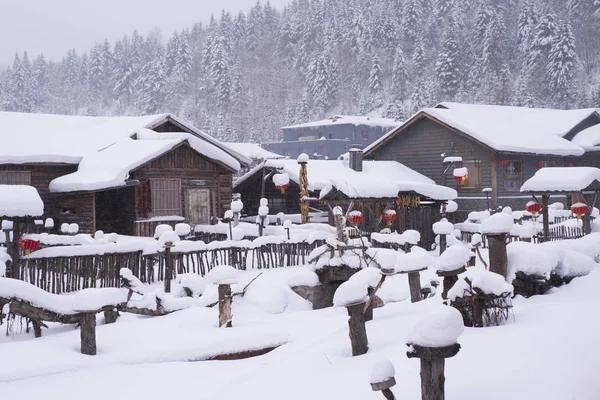 Chiński rok, śnieg kraj w Chinach — Zdjęcie stockowe