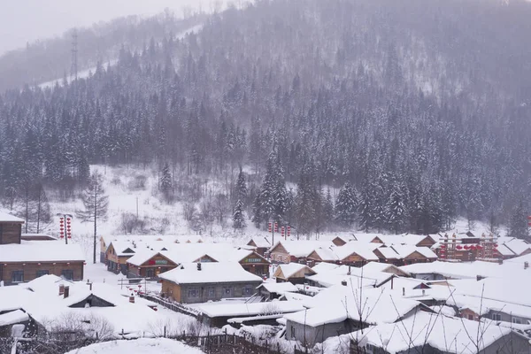 Čínský rok, sněhová země v Číně — Stock fotografie