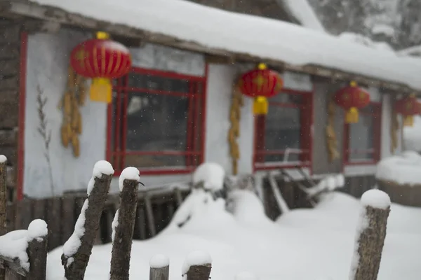 Año chino, país de nieve en China — Foto de Stock