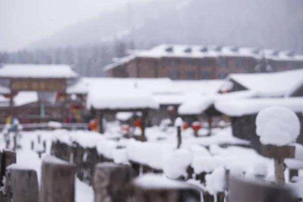 Čínský rok, sněhová země v Číně — Stock fotografie