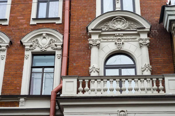 Facade Historic Building Stucco — Stock Photo, Image