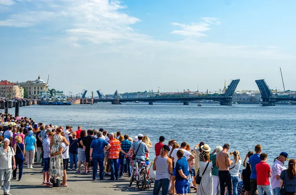 Námořní Přehlídka Baltská Flotila Ruské Federace Vojenská Přehlídka Lodí Armádní — Stock fotografie