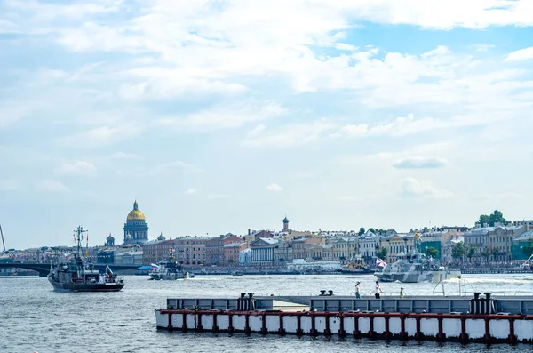 Námořní Přehlídka Baltská Flotila Ruské Federace Vojenská Přehlídka Lodí Armádní — Stock fotografie