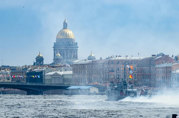 Námořní Přehlídka Baltská Flotila Ruské Federace Vojenská Přehlídka Lodí Armádní — Stock fotografie