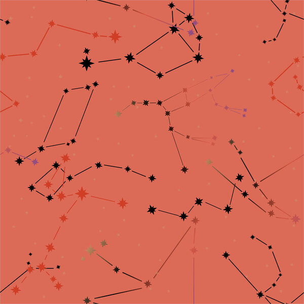 seamless pattern with constellations
