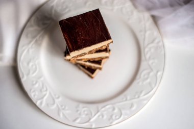 fındık ile lezzetli çikolata otantik kanada tatlıNanaimo 