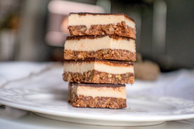 fındık ile lezzetli çikolata otantik kanada tatlıNanaimo 