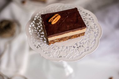 fındık ile lezzetli çikolata otantik kanada tatlıNanaimo 