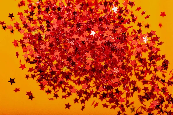 Vörös Csillag Arany Háttérrel — Stock Fotó