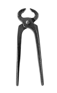 Beyaz arkaplanda eski pense