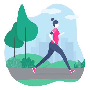 Kız Park sağlıklı yaşam kavramı çalışan