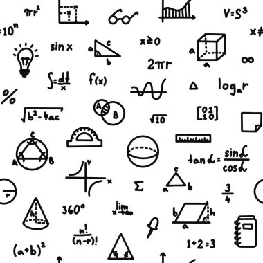 Matematik formülü ve geometri dikişsiz desen