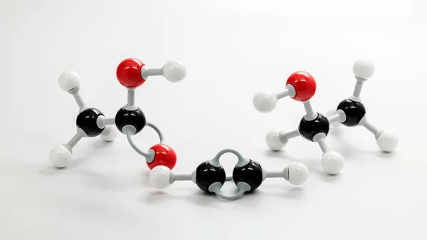 Mehrere chemische Modelle verschiedener Formen von Ethanol — Stockfoto