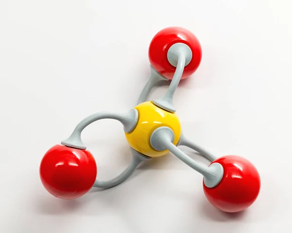 Schwefeltrioxid-Chemie-Modell des Moleküls, zu dem es auch gehört — Stockfoto