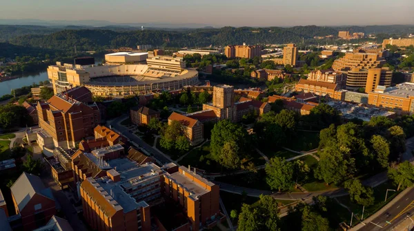 University of Tennessee football stadium and campus in the early — Stock Photo, Image