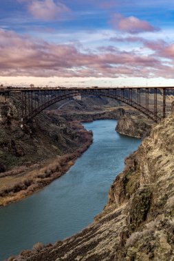 Twin Falls Idaho yılan R ile yakın ünlü Perrine köprü