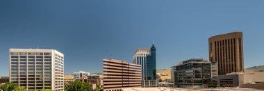 Downtown Boise Idaho bina silueti