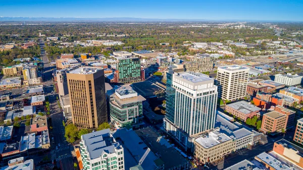 Aerial view of Boise Idaho in the spring time — Stock Photo, Image
