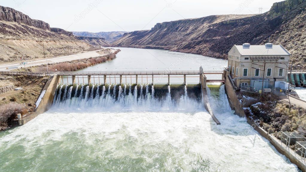 Historic Diversion Dam on the Boise River