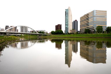 Columbus Ohio Skyline bir parçası benzersiz görünümü 
