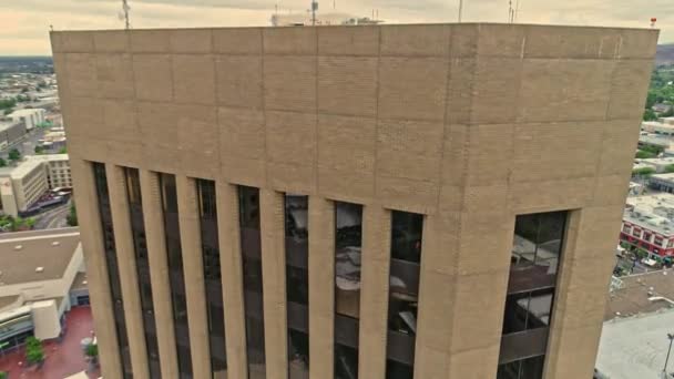 Edificio Alto Boise Idaho Una Mañana Lluviosa Con Horizonte — Vídeo de stock