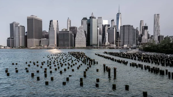 New York skyline in the morning — Stock Photo, Image
